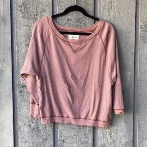 Striped 3/4 sleeve striped top